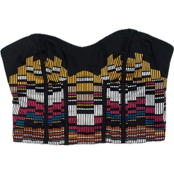 bebe Tops - bebe. Multi Color Corset Crop Top. Size Small. 🖤🩷🧡💛💙